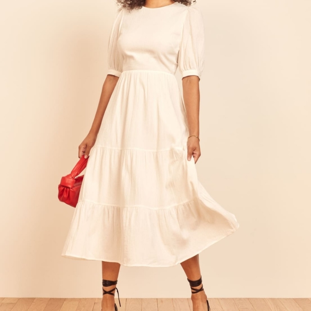 Reformation Chicago dress NWOT - Ivory, size 4 - Picture 3 of 13